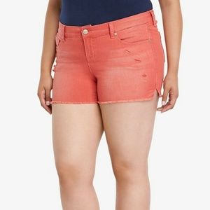 Torrid Shorts Plus Size 24W Red Wash